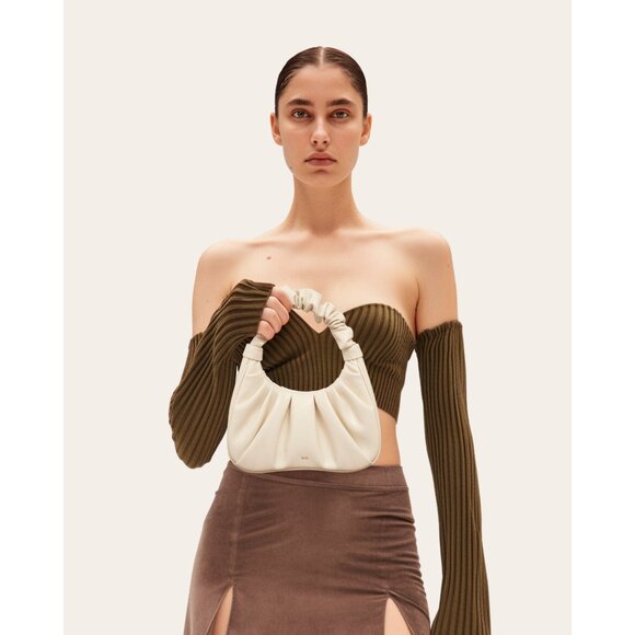 JW PEI Gabbi Ruched Ivory Hobo Bag Handbag NEW NWT - Picture 1 of 3